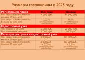 С 2025 года будет увеличен размер госпошлины за регистрацию недвижимости